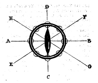 [Chart demonstrating the movement of the floating island of Laputa]