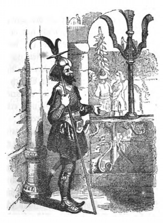[a guard outside Gulliver’s door in Luggnagg]