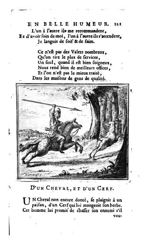 D’un Cheval, et d’un Cerf