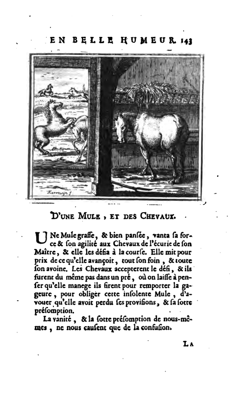 D'une Mule, Et Des Chevaux