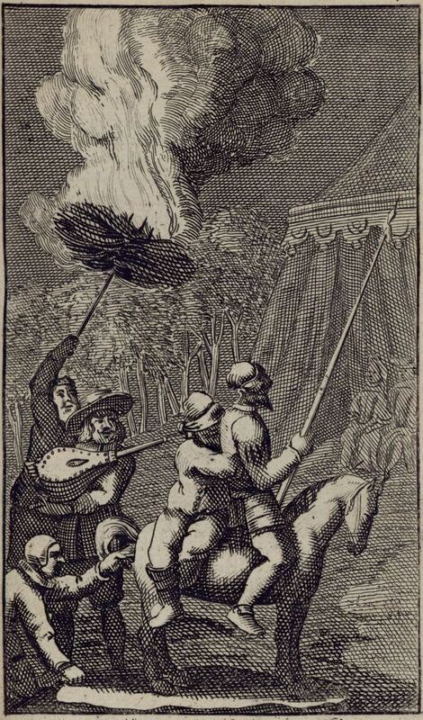 [Don Quixote and Sancho Panza mounted on Clavileño]