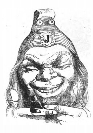 [The Queen of Brobdingnag’s dwarf torments Gulliver]