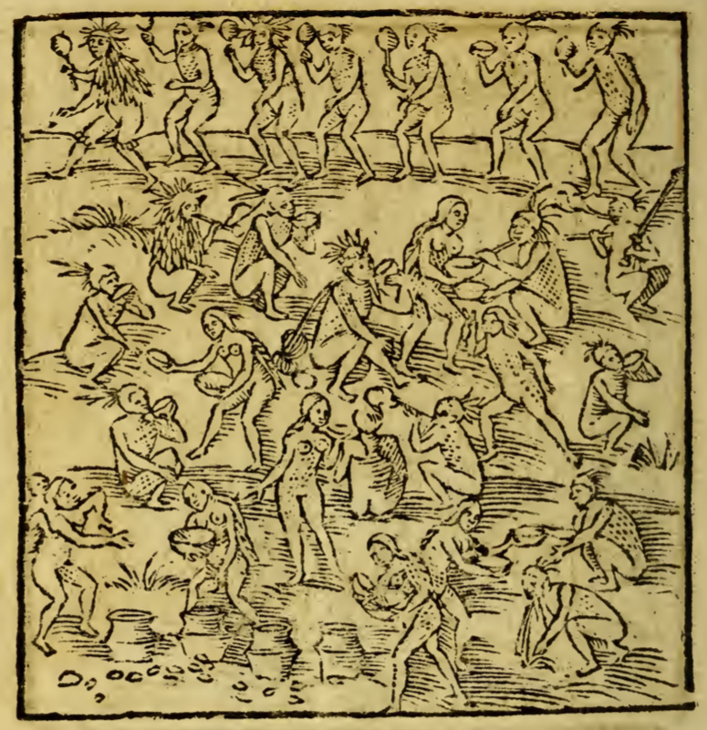 [Tupinambá celebration with drinking and dancing]