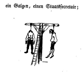 ein Galgen, einen Staatssecretair