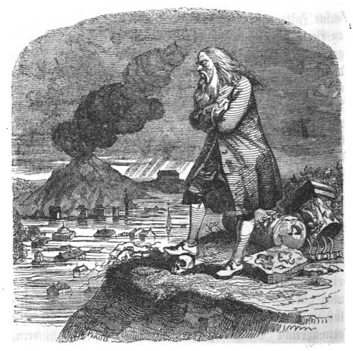 [Gulliver imagines himself as an immortal seeing the rise and fall of empires]