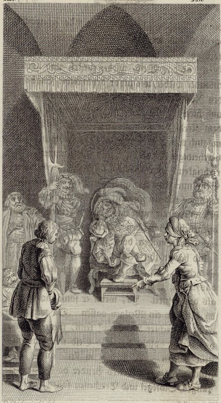[Sancho Panza as judge at Barataria Island]