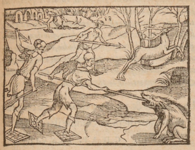 [Indigenous Canadians hunt in the winter]