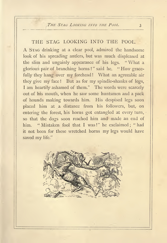 The Stag Looking Into the Pool