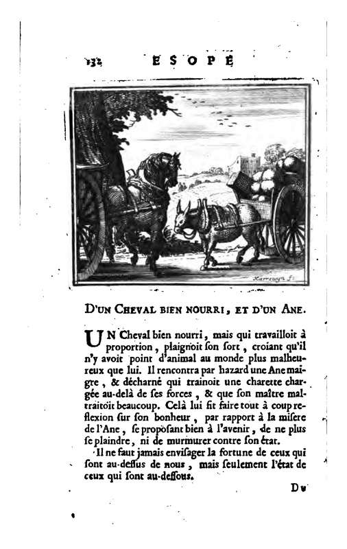 D'un Cheval Bien Nourri, Et D'un Ane.