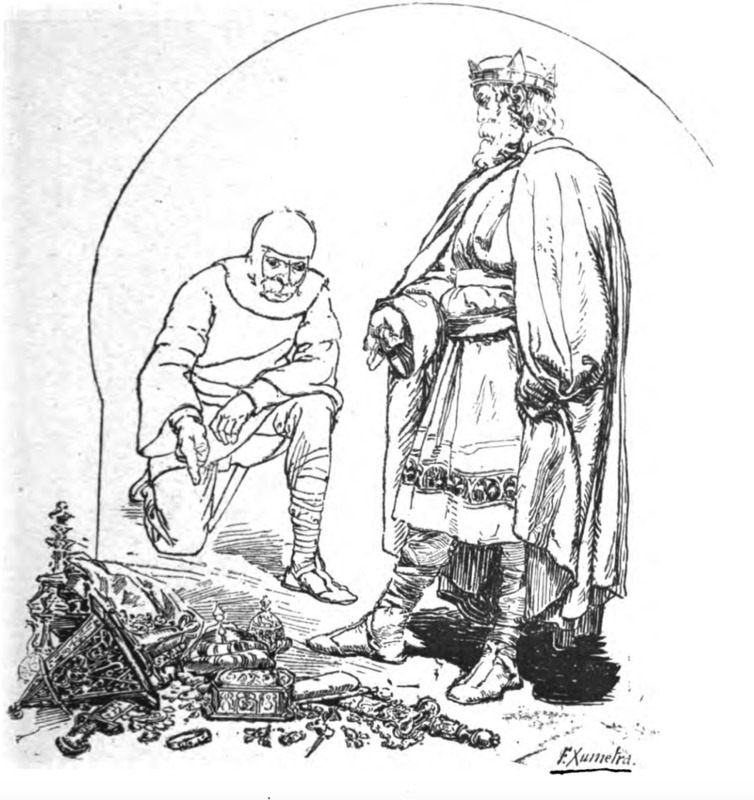 [Alvar Fañez bringing treasure to the king Alfonso]