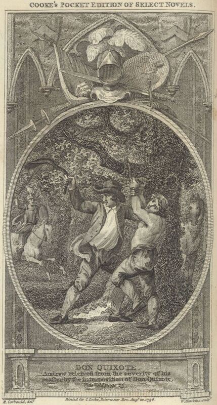 Andrew relieved from the severity of his master by the interposition of Don Quixote