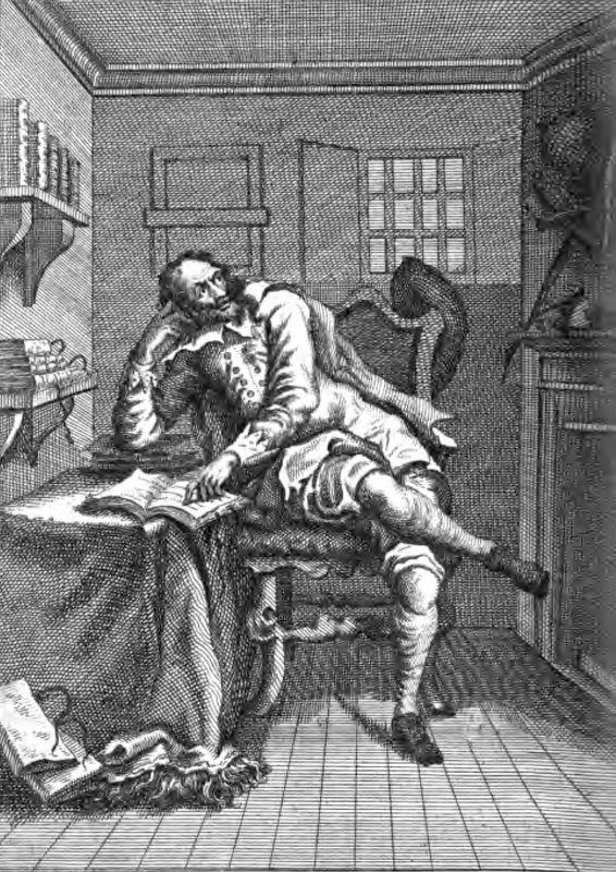 [Don Quixote in His Study]