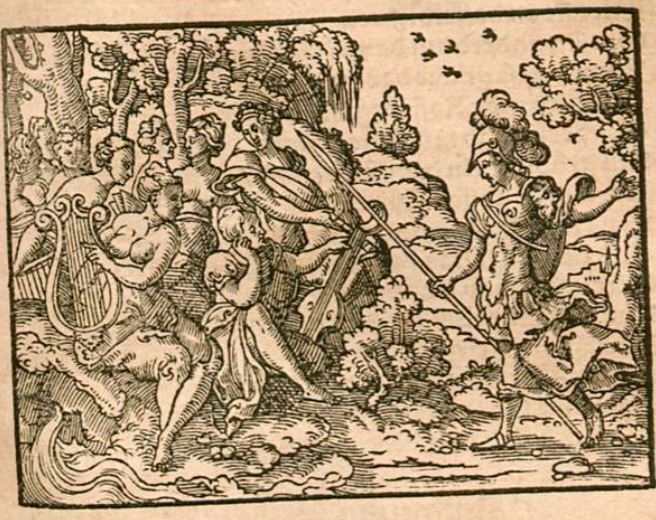 Pallas und ire Schwestern kommen zum Berg Helicon