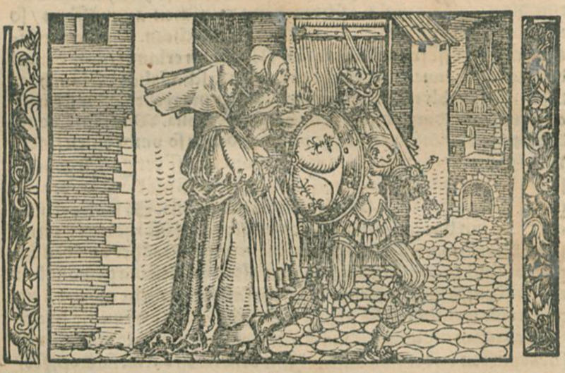 [Act XV – Areusa and Elicia Standing Beside Centurio]