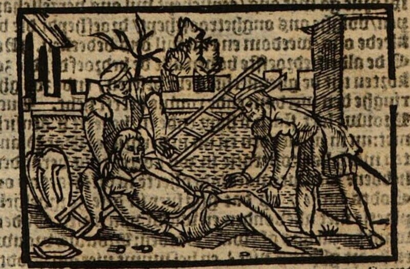 [Act XIX – After Calisto Falls to His Death, Sosia and Tristán Try to Help Him]