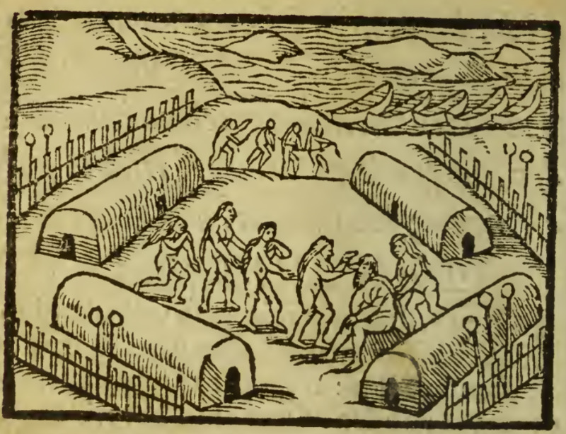 [Tupinambá women cut the hair of a European man]
