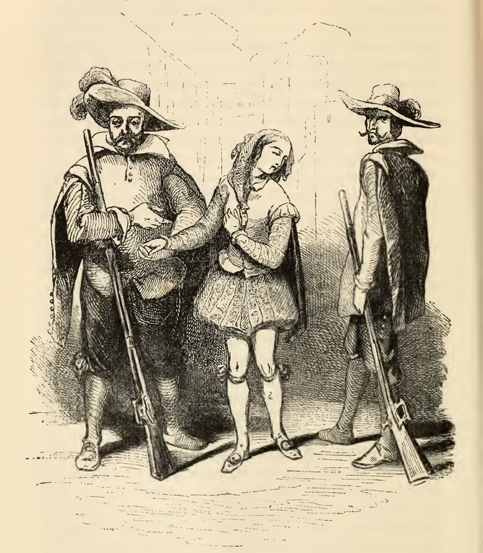 [Two Archers of Barataria Hold a Crossdressing Woman By the Arm]