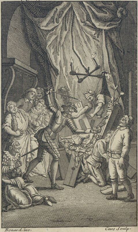 [Don Quixote attacks the puppets]