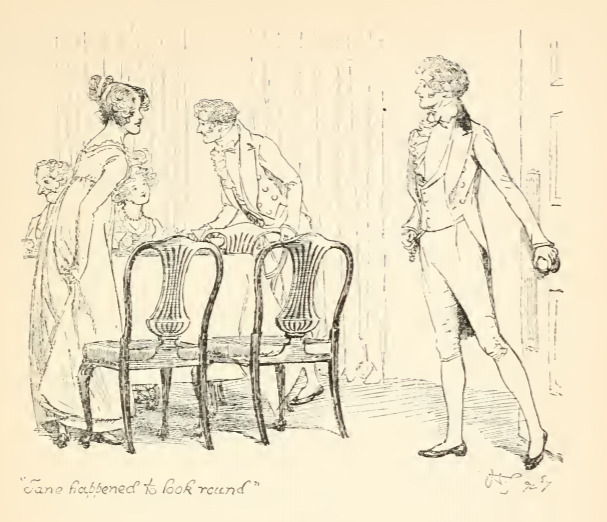 Jane happened to look round