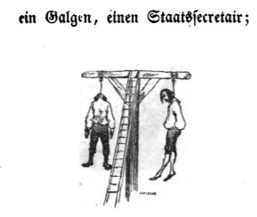 ein Galgen, einen Staatssecretair