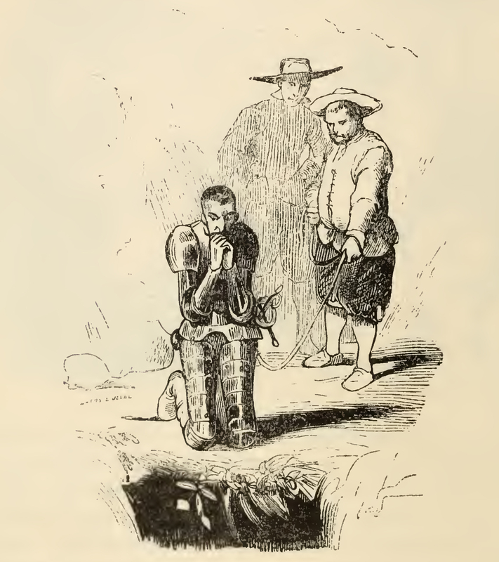 [Don Quixote Kneels Down and Prays in Front of the Cave of Montesinos]