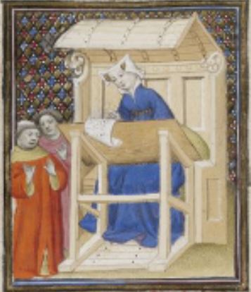 [Cornificia Sitting at a Desk Writing Poetry]