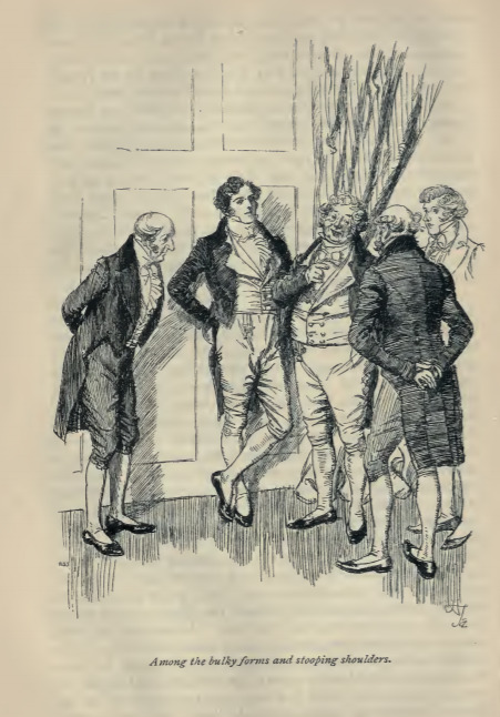 Among the bulky forms and stooping shoulders