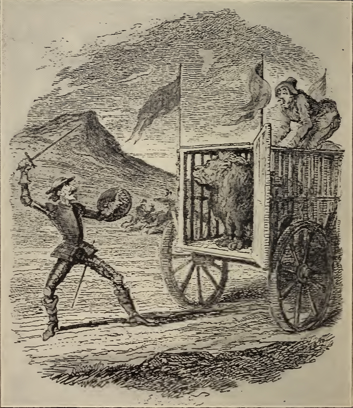 DON QUIXOTE BRAVING THE LION