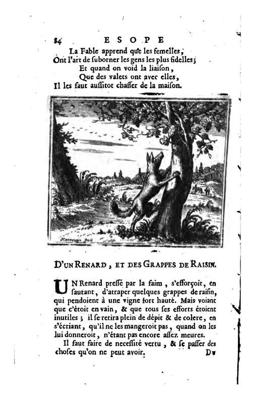 D’un Renard, et des Grappes de Raisin