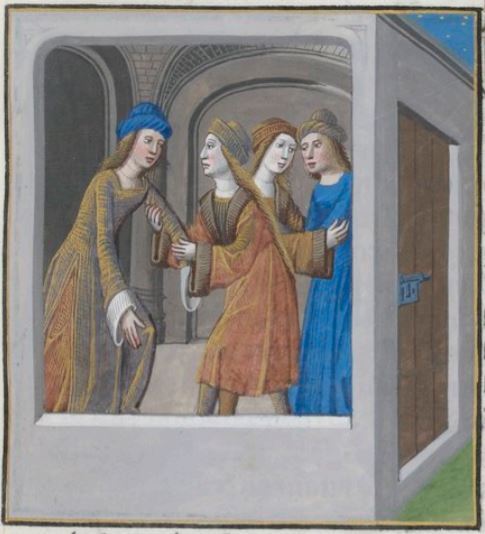 [The Wives of the Minyans Save Their Husbands from Execution]