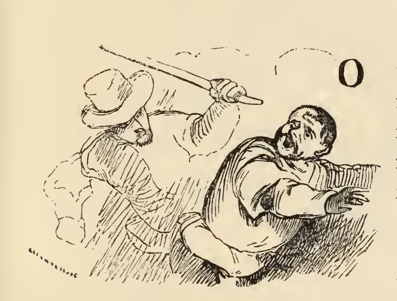 [Of How a Villager Knocked Sancho with a Pole]