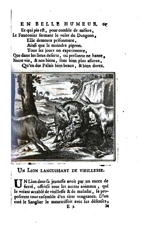 Un lion languissant de vieillesse