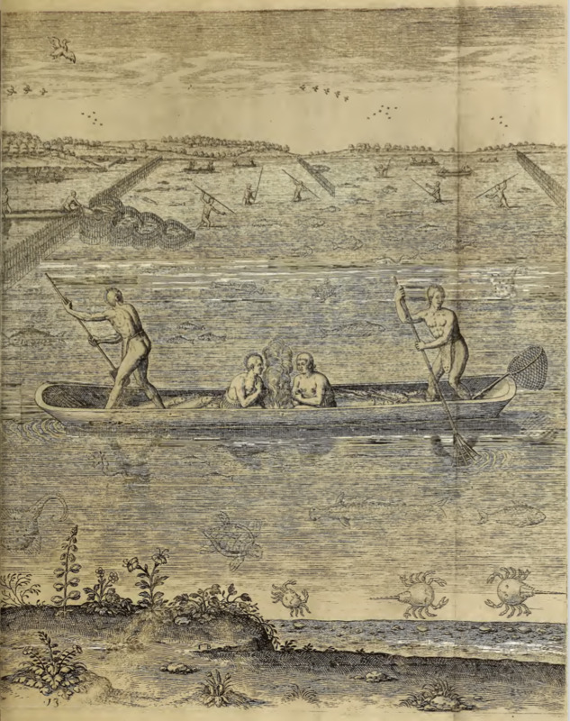 XIII. Incolarum Virginiæ piscandi ratio.