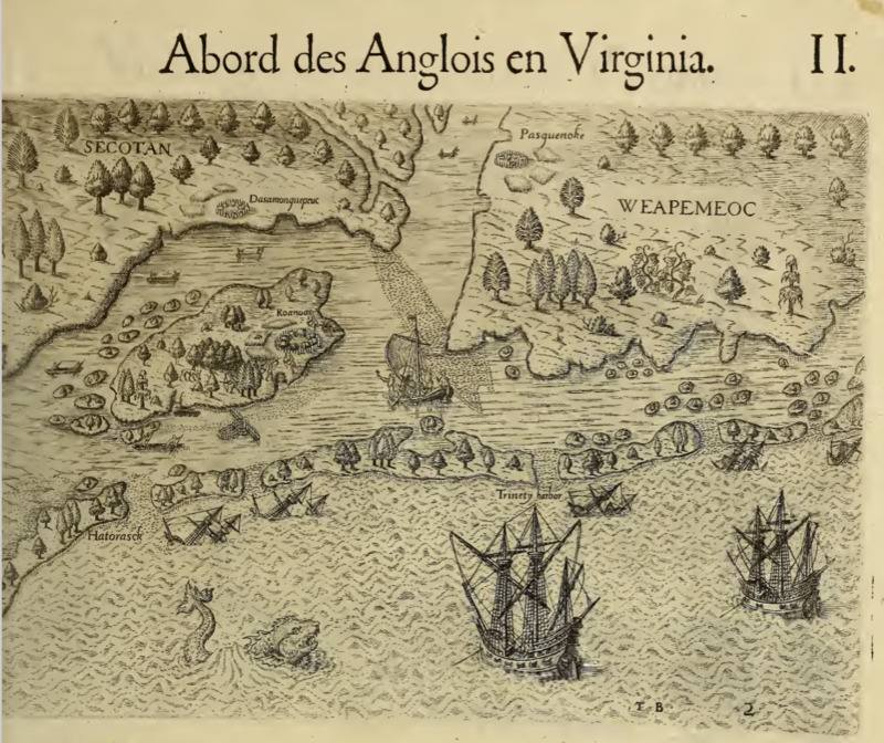 Abord des Anglois en Virginia. II.