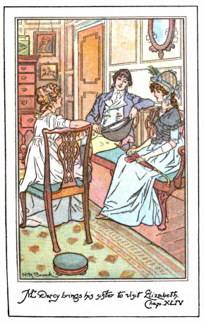 Mr. Darcy brings his sister to visit Elizabeth.