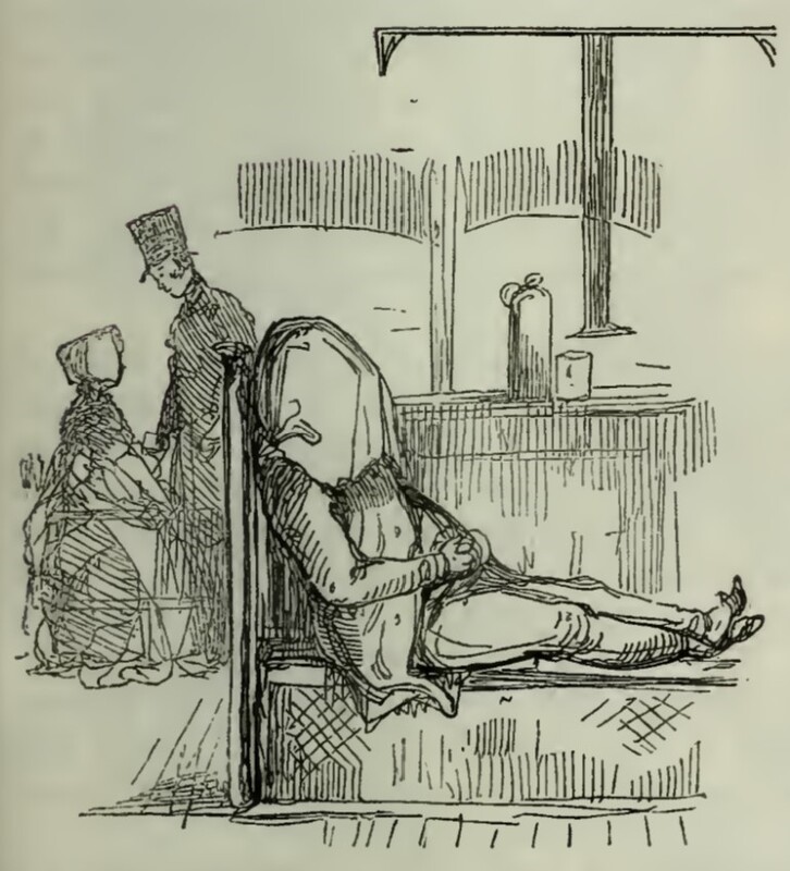 [Vanity Fair Chapter LXII Inhabited Initial]