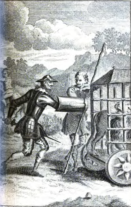 [Don Quixote Challenges the Lions]