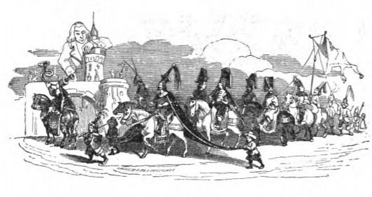 [Diplomats from Blefuscu arrive on Lilliput]