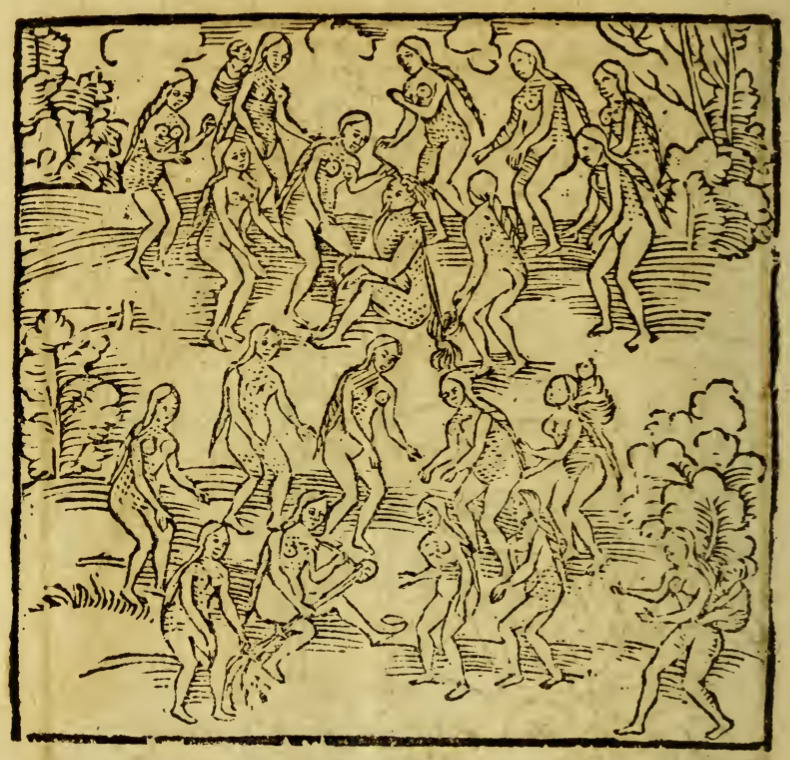 [Tupinambá women prepare for the ceremonial killing of a captive]