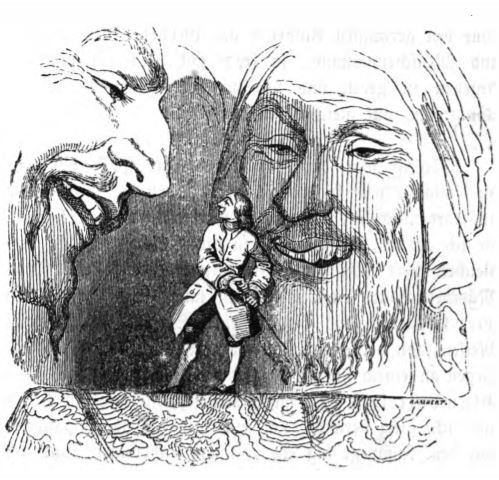 [Gulliver speaks with the King of Brobdingnag after his encounter with the monkey]