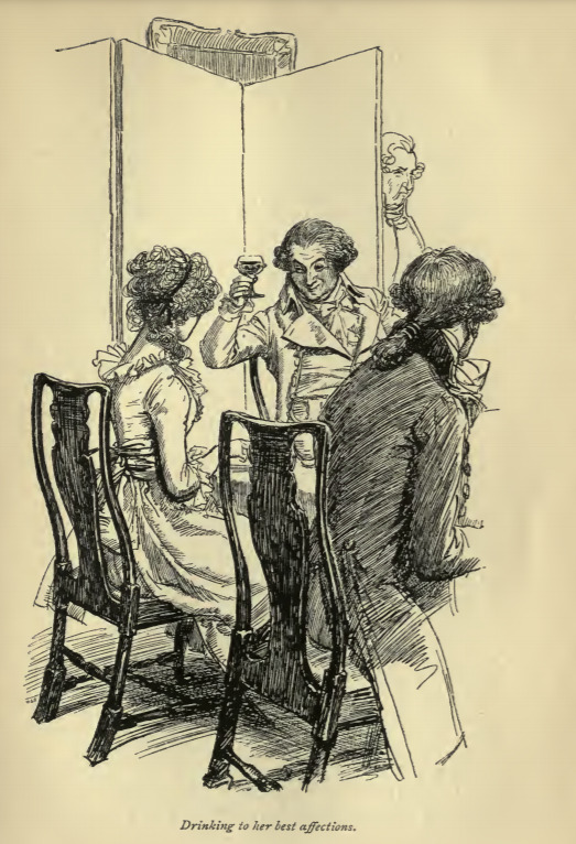 Drinking to her best affections.