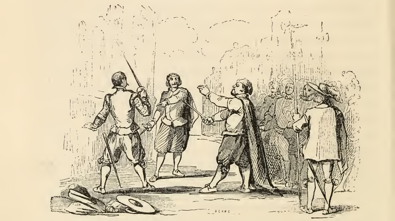 [The Governor Sancho Panza Delivers Justice in the Streets of Barataria]