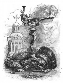 [a lamp in front of a neoclassical building]