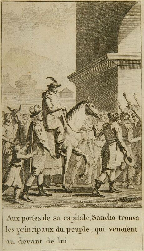 Aux portes de sa capitale, Sancho trouva les principaux du peuple, qui venoient au devant de lui