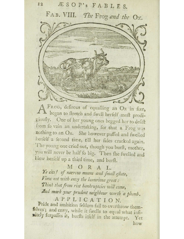 The Frog and the Ox. Other Titles: The Frog Who Wished to be as Big as the Ox