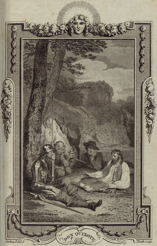 [Cardenio tells his story to Don Quixote, Sancho Panza, and the goatherd]