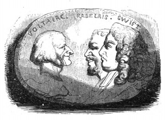 [Relief with Voltaire, Rabelais, and Swift]