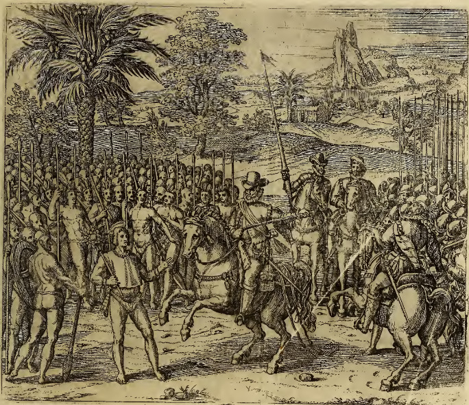 Ferdinandus de Soto militum Tribunus cum aliquot alijs ad Regem Atabalibam à Pizarro ablegatur.