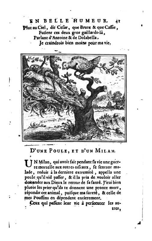 D’une Poule, et d’un Milan
