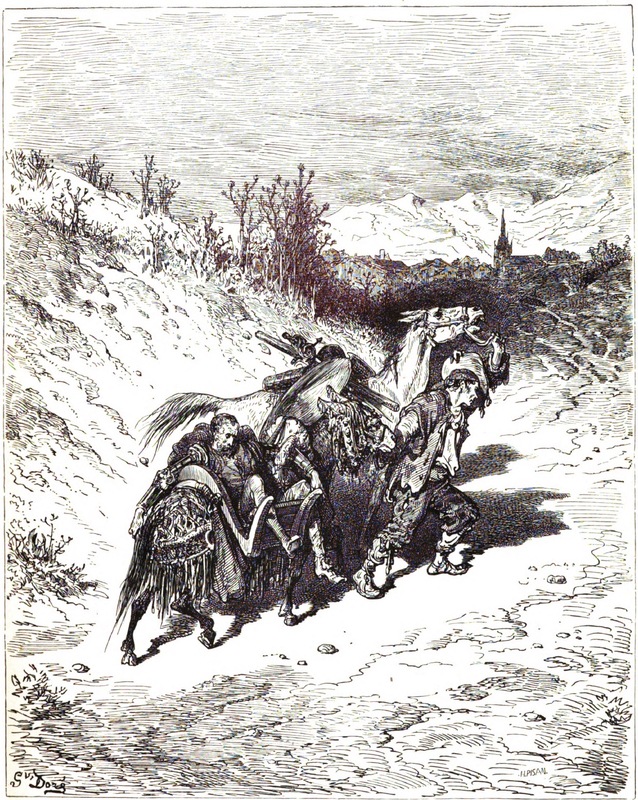 ... seinem Esel aber an einem Stricke führte, und so den Weg nach seinem Dorfe antrat. – Buch 1 – Kap. 5